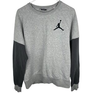 Jordan The Varsity Crew Neck Nike Jumpman Dark Gray Sweatshirt Men's Size Medium